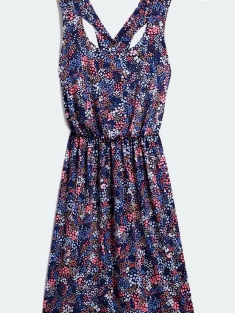 Women’s Navy Floral Sleeveless Dress
